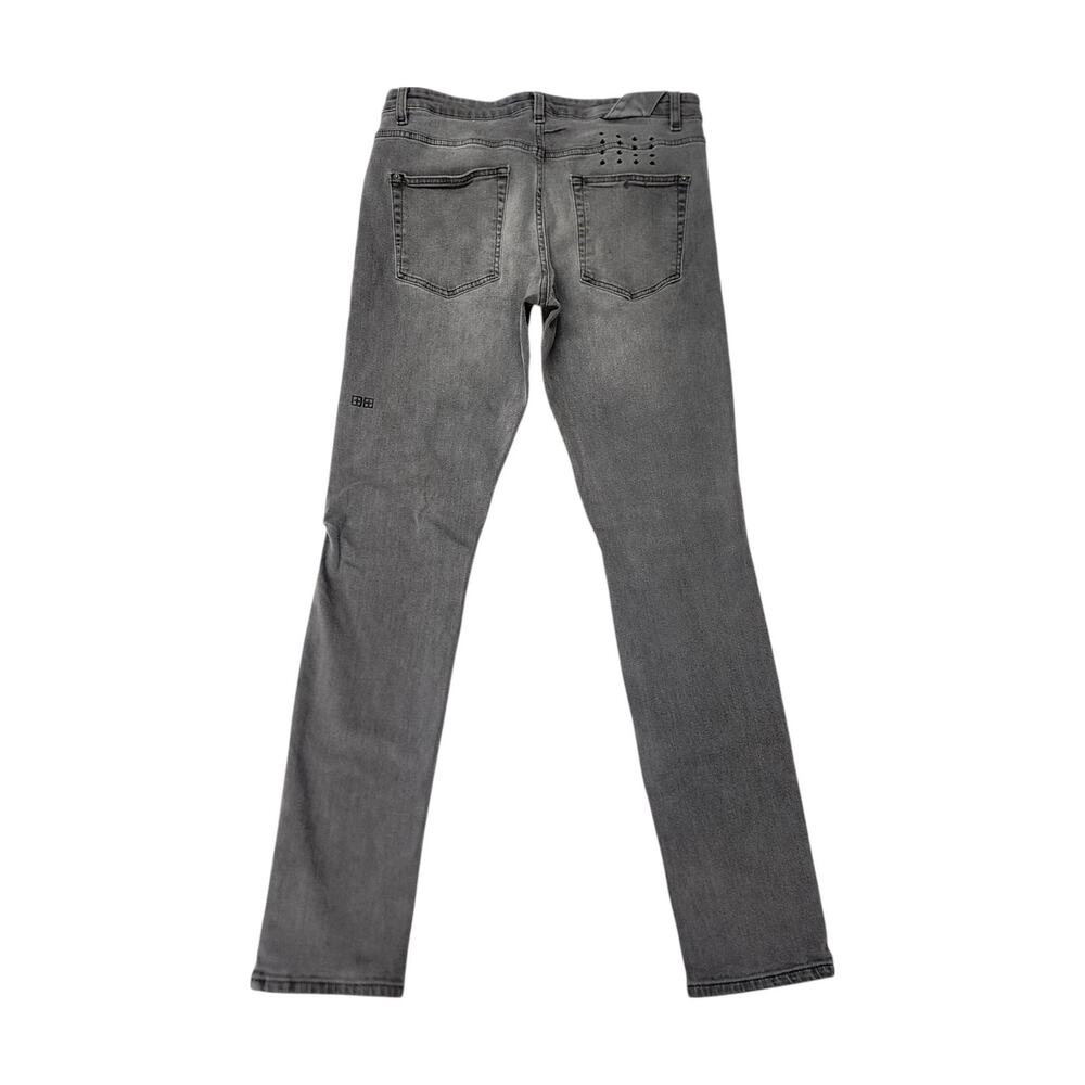Ksubi Slim Fit KOMFA19858 BLK Men’s Cotton Jeans Gray Black Size 32 - Preowned - Picture 2 of 6